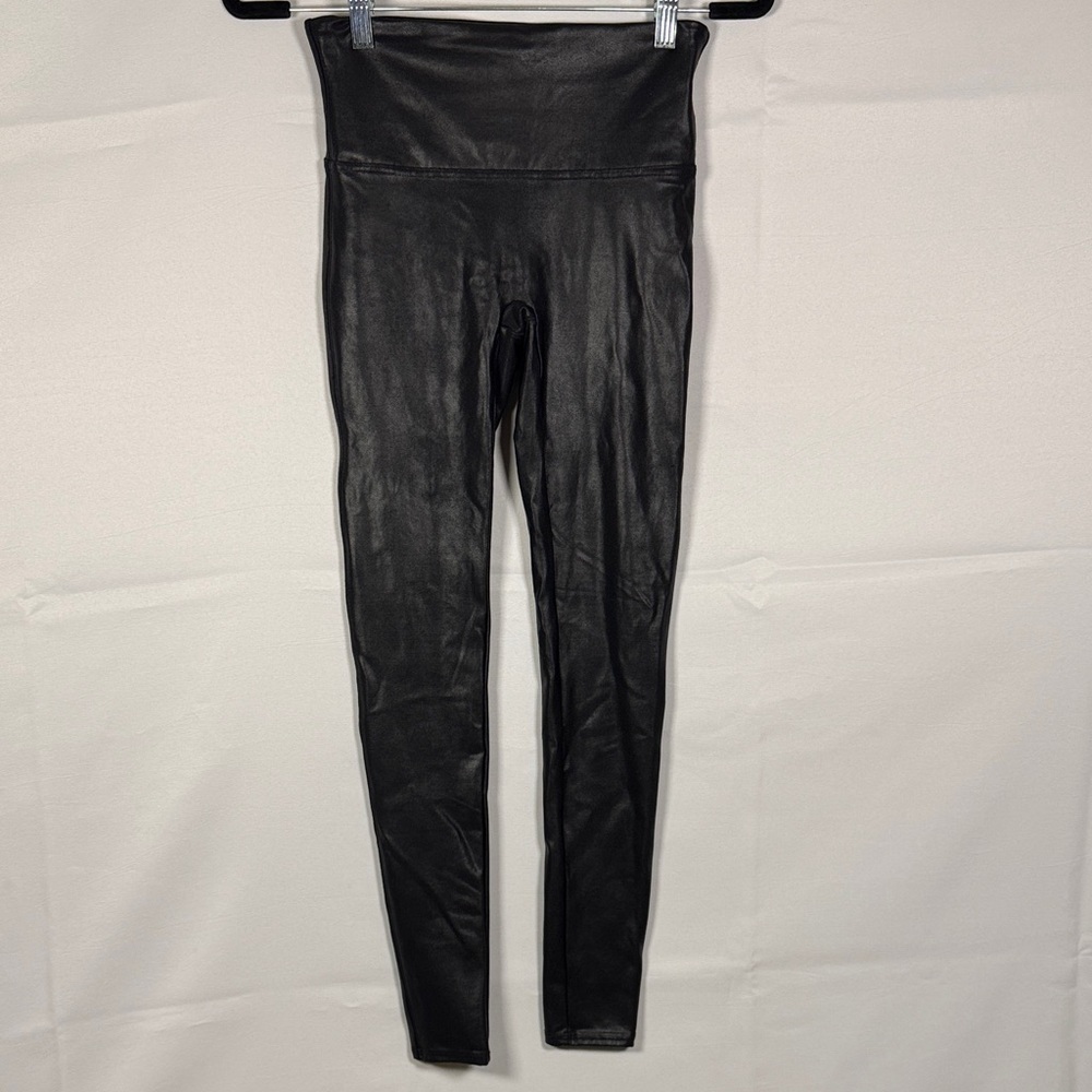 SPANX Black Mid-Rise Medium Leggings - Picture 1 of 5